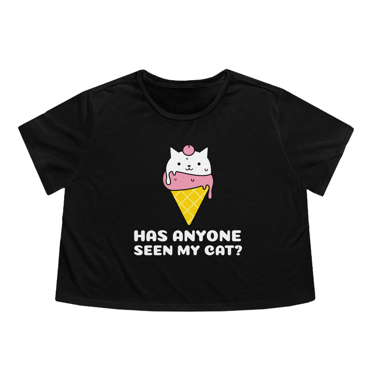 Anyone See My Cat? Womens Crop Tee