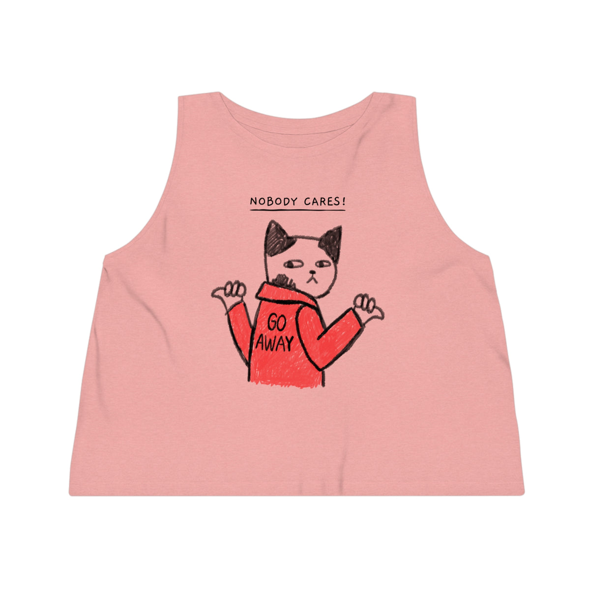 Nobody Cares, Go Away Cat Womens Tank