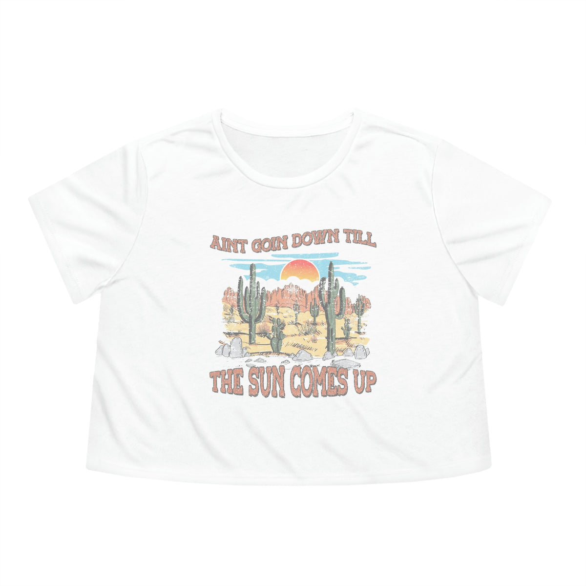 Ain't Goin Down Womens Crop Tee