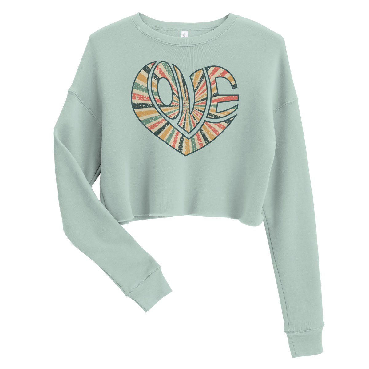 Love / Heart Crop Sweatshirt